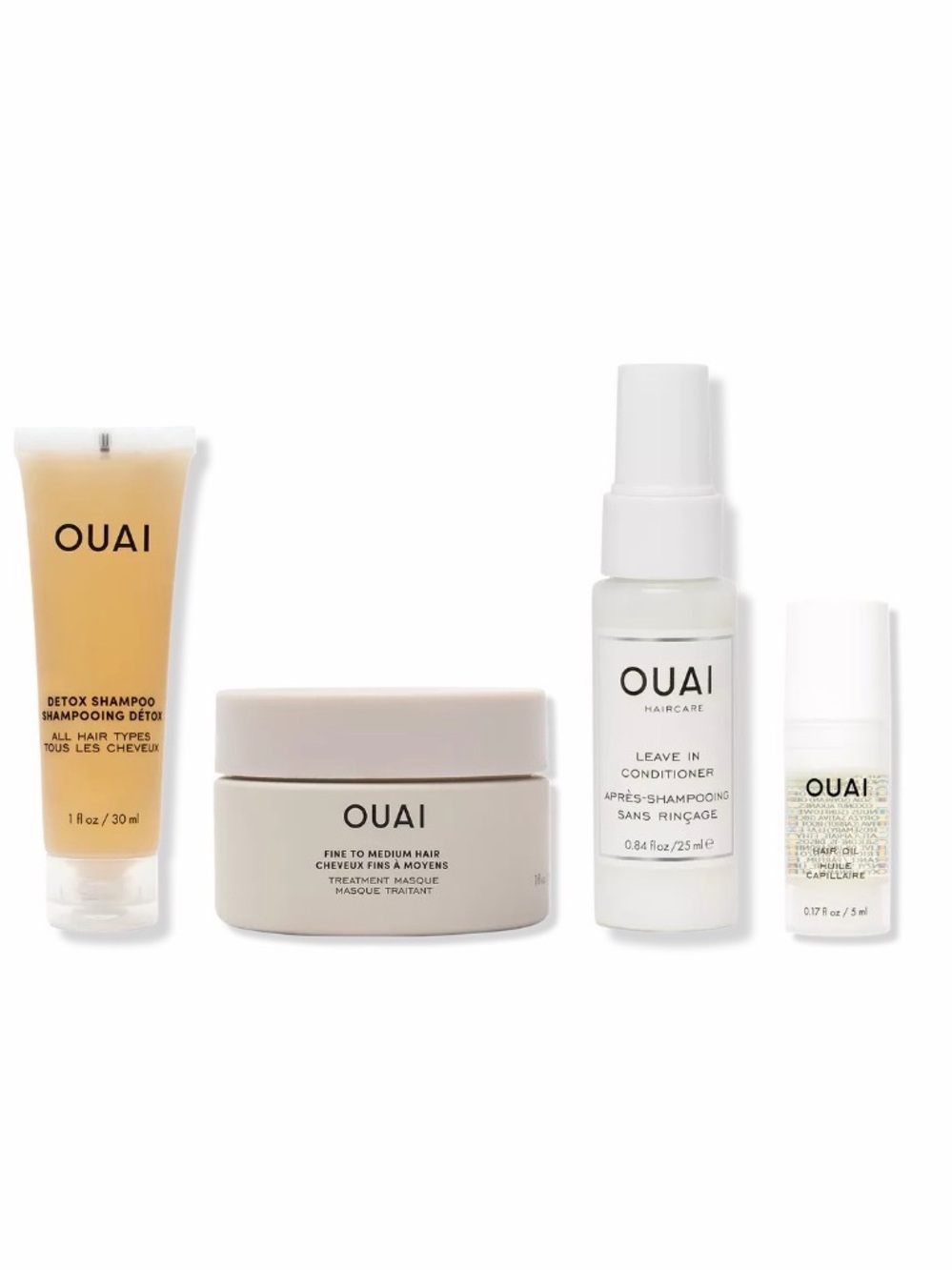 Oui hair care mini sample set